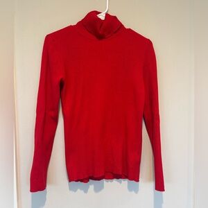 Ralph Lauren Vibrant Red Knit Turtleneck Sweater Medium
